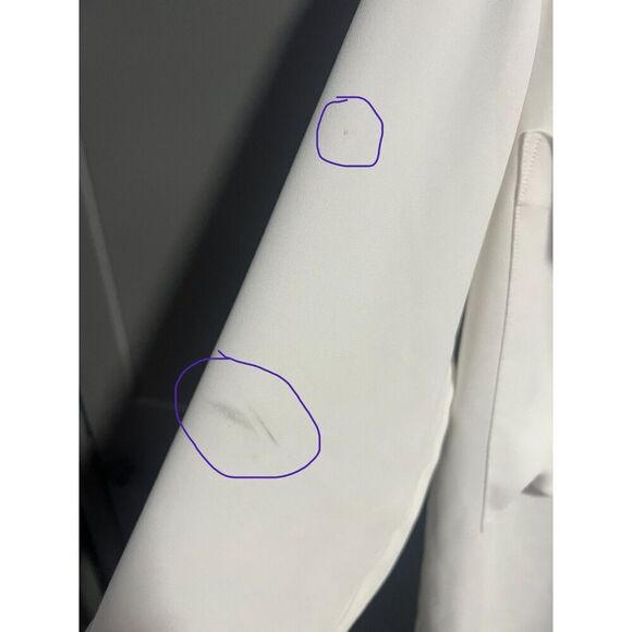 Aritzia Wilfred Womens Zelle Button Down Oversized Long Sleeve White Medium - Picture 3 of 7